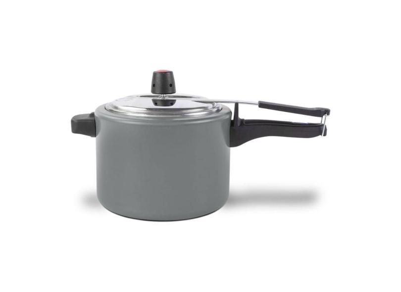 Panela de Pressão 20 cm 4,5 L Revestimento Cerâmico Mineral Resist Cor Cinza Linha Ceramic Life Vapt Brinox