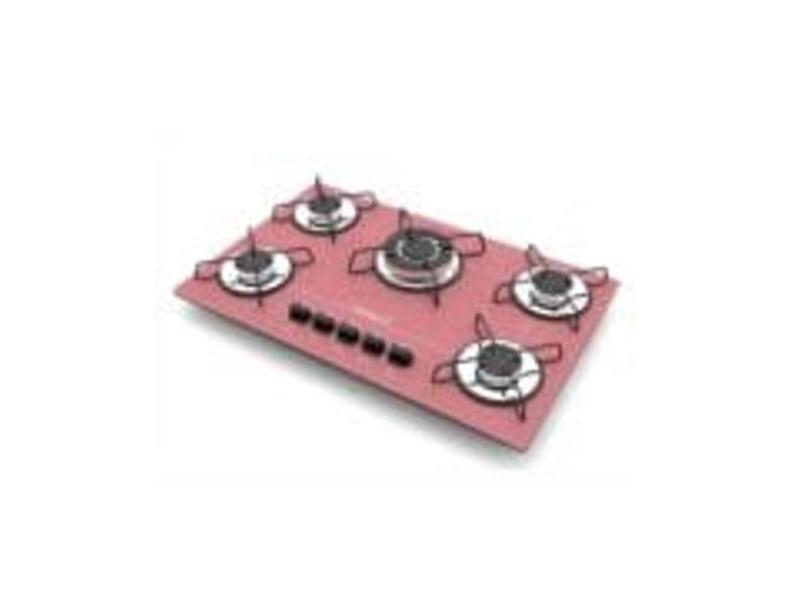 Fogão Cooktop 5 Bocas Chamalux Ultra  Chama Premium Bivolt, Rosa, Bivo