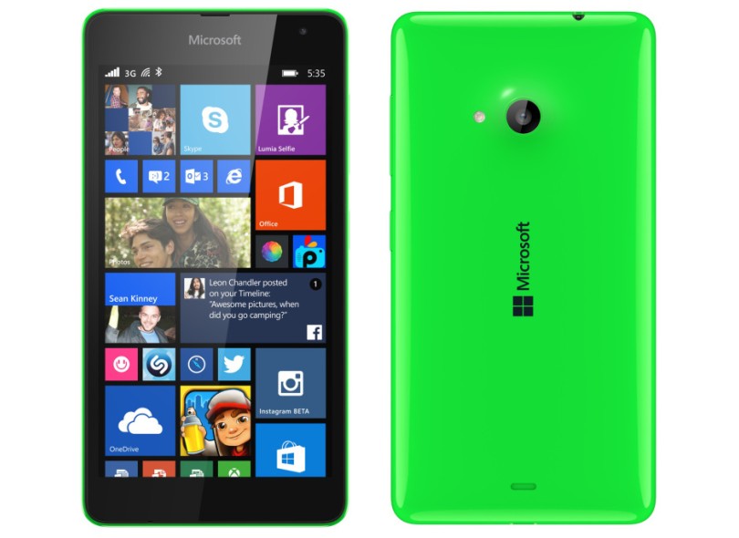 Smartphone Microsoft Lumia 535 2 Chips 8GB Windows Phone 8.1