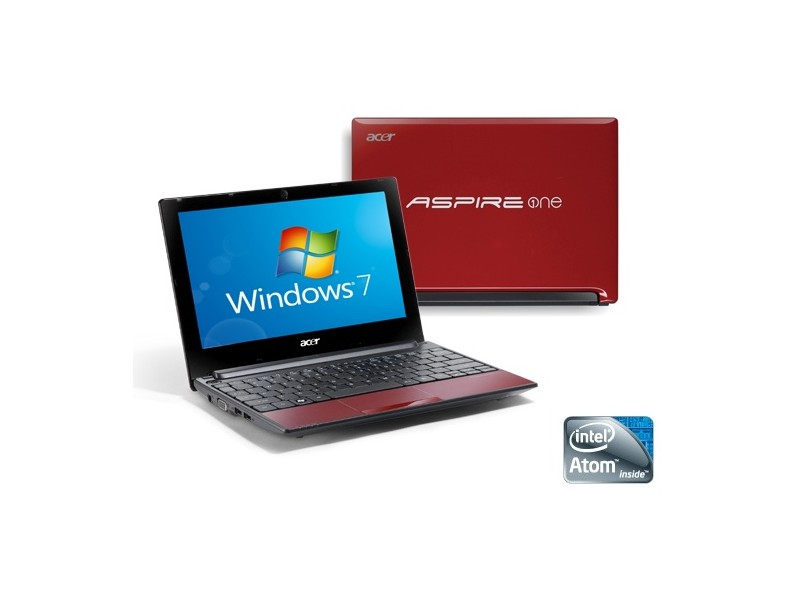 Netbook Acer Aspire One D255E-2654 Atom N450 1GB HD250GB Windows 7