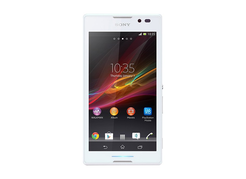 Smartphone Sony Xperia C Dual C2304 Câmera 8,0 MP 2 Chips 4GB Android 4.2 (Jelly Bean Plus) Wi-Fi 3G