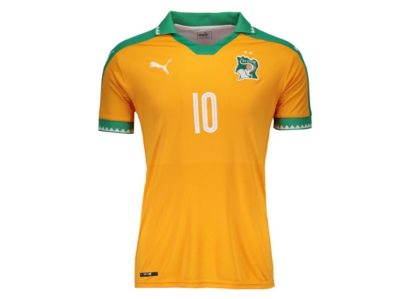 Camisa Torcedor Costa do Marfim I 2016/17 com Número Puma