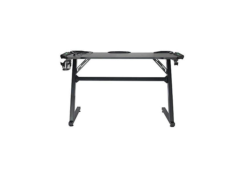 Mesa Gamer Led Pelegrin Pel-004p Preta Metal e Mdf