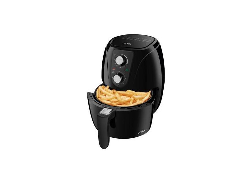 Fritadeira Elétrica Sem Óleo/Air Fryer Ultra Af-Ut-01 Preta Com Timer