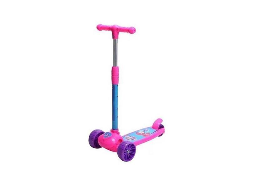 Patinete Infantil 3 Rodas Com Luz Cute Unitoys 1462 - Rosa