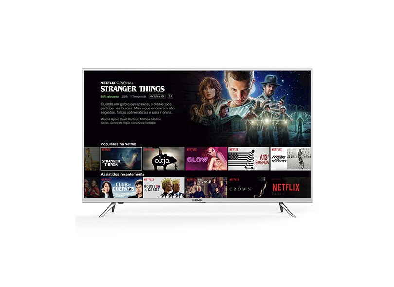 Smart TV TV LED 55 " Semp Toshiba 4K Netflix 55K1US 3 HDMI