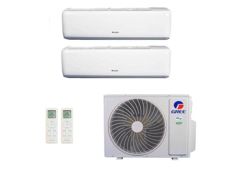 Ar-Condicionado Multi Split Inverter R-32 Gree 18.000 (1x Evap HW 9.000 + 1x Evap HW 18.000) Quente/Frio 220V