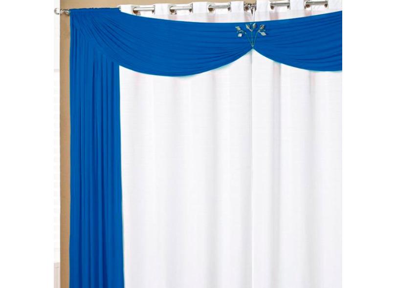 Cortina Royale 3,00m x 2,60m Tecido Malha Gel Premium Varão Duplo ...