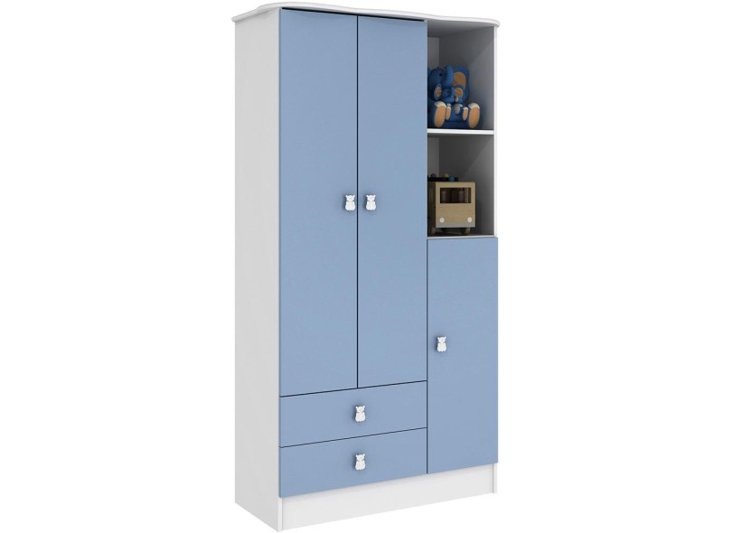 Guarda-Roupas de Bebê 3 Portas 2 Gavetas 1410 Percasa
