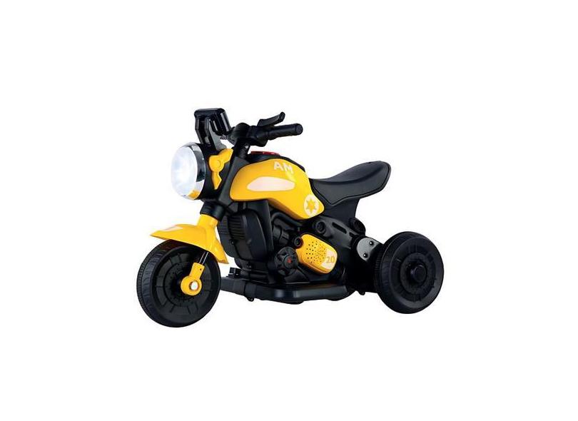 Mini Moto Elétrica Daily Amarela Infantil 6V C/ Sons Unitoys