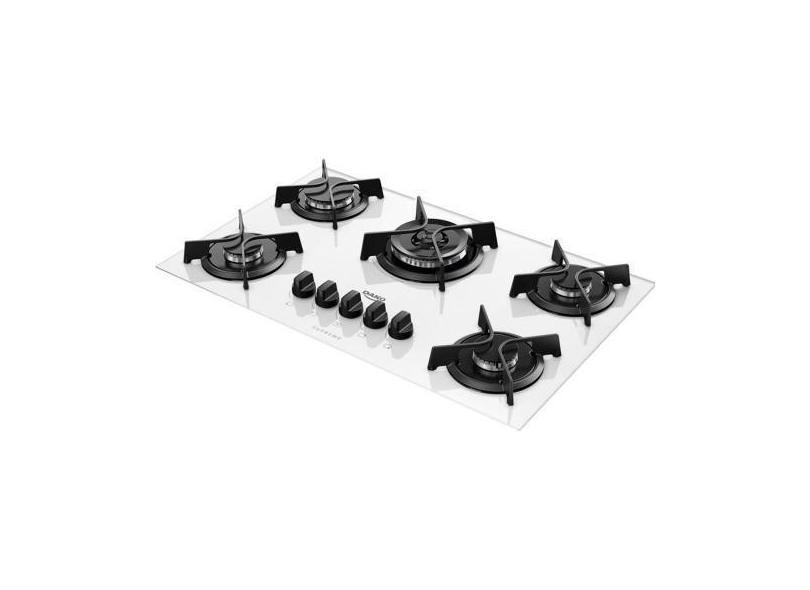 Cooktop 5 Boca Dako Supreme a Gás Branco Bivolt 110/220V
