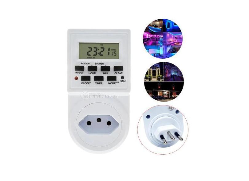 Temporizador Digital Liga Desliga Piscina Bomba Ventilador DSQ01 - Jia