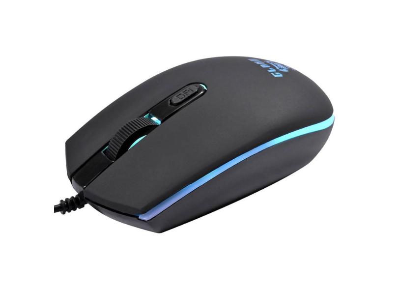 Mouse Gamer 4 Botões LED Rainbow até 3600 dpi Emborrachado Clanm CL-MJ003