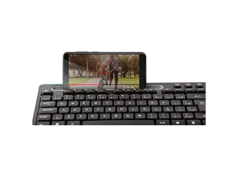 Teclado Multimídia Office USB  para Smartphone - TC262