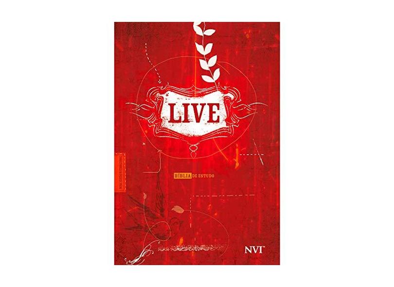 Bíblia de Estudo LIVE - Capa Luxo Estampada Vermelha - Vários Autores - 7897185853582