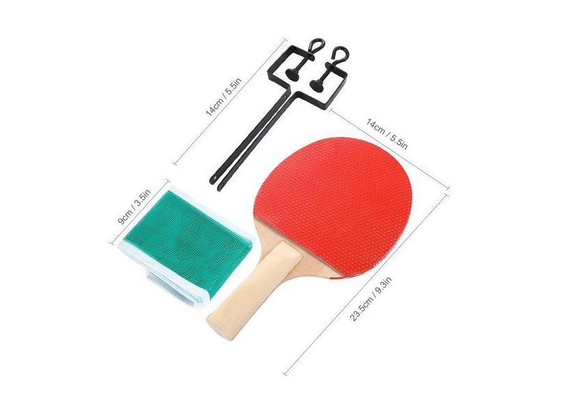 Tenis de Mesa Ping Pong 3 Bolinhas 2 Raquetes Suporte e Rede - Xhaday