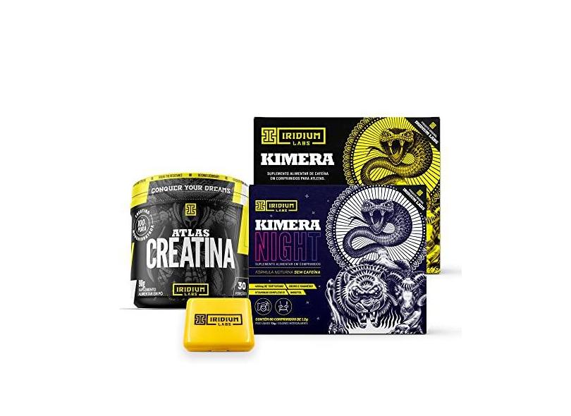 Kit Kimera Thermo + Kimera Night + Creatina Atlas 90g + Porta Caps - Iridium Labs