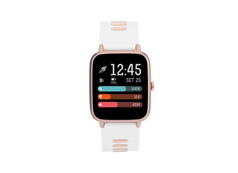 Relogio Smartwatch Mormaii Life Com GPS Full Display BRANCO COM ROSA M