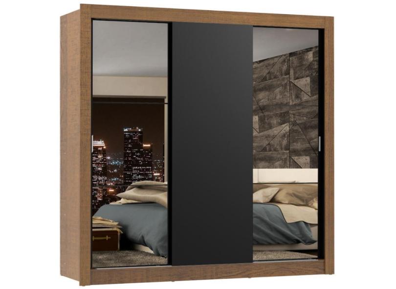 Guarda-Roupa Casal 3 Portas 4 Gavetas com Espelho Lyon Plus 2E Madesa