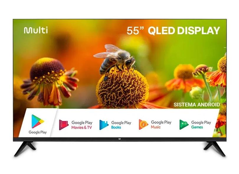 Smart TV TV QLED 55" Multilaser 4K HDR TL060M 3 HDMI