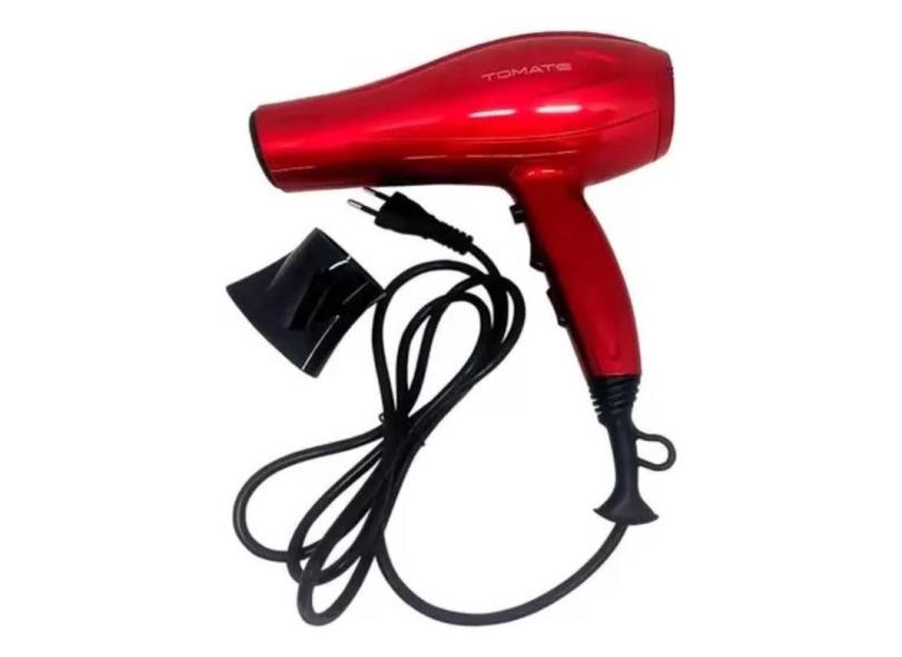 Secador De Cabelo Profissional Para Salão Tomate 2000w 110v/220v Cor Vermelho e Preto