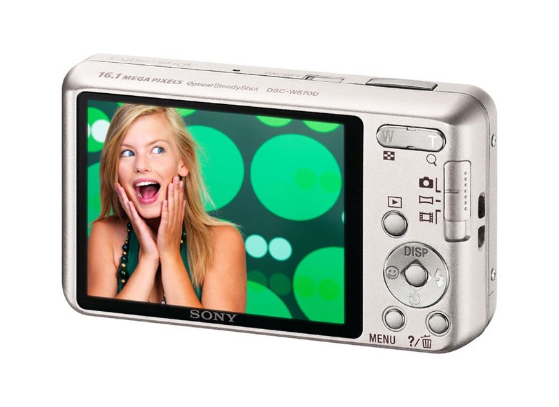 Câmera Digital Sony Cyber-Shot 16,2 MP HD DSC-W570D em Promoção é ...