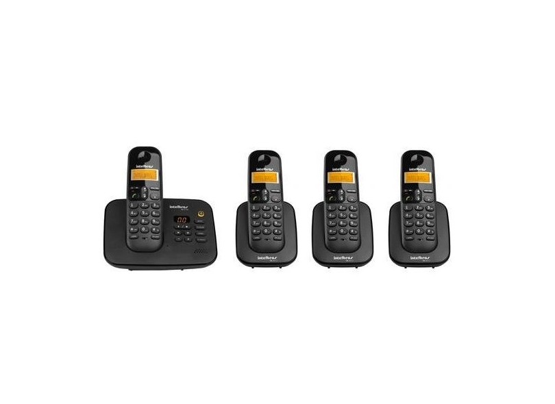 Telefone sem Fio Intelbras com 3 Ramais Secretaria Eletrônica TS3130 + 3
