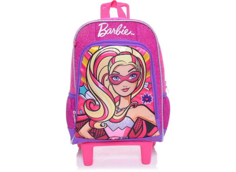Mochila com Rodinhas Escolar Sestini Barbie Super Princesa 64011 M