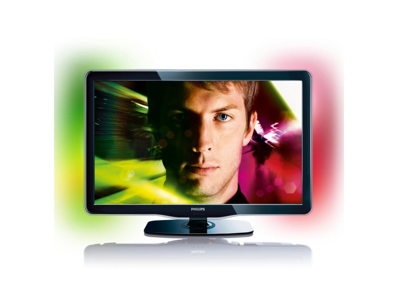TV 32" LED Philips Série 6000 32PFL6605D Full HD c/ Ambilight, Entradas HDMI e USB e Conversor Digital - 120Hz