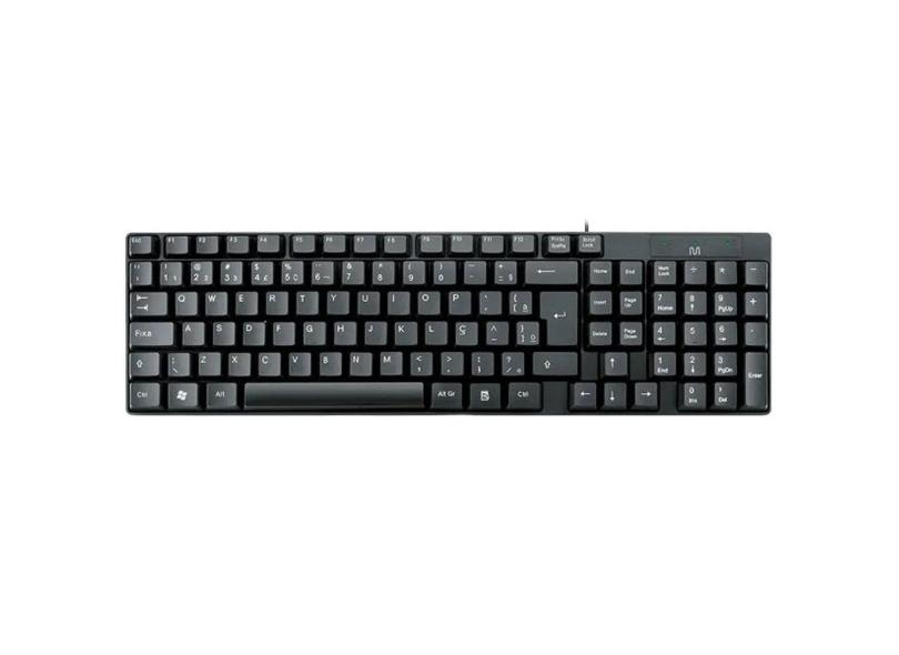 Teclado com Fio Compacto PS2 Preto Multilaser TC298