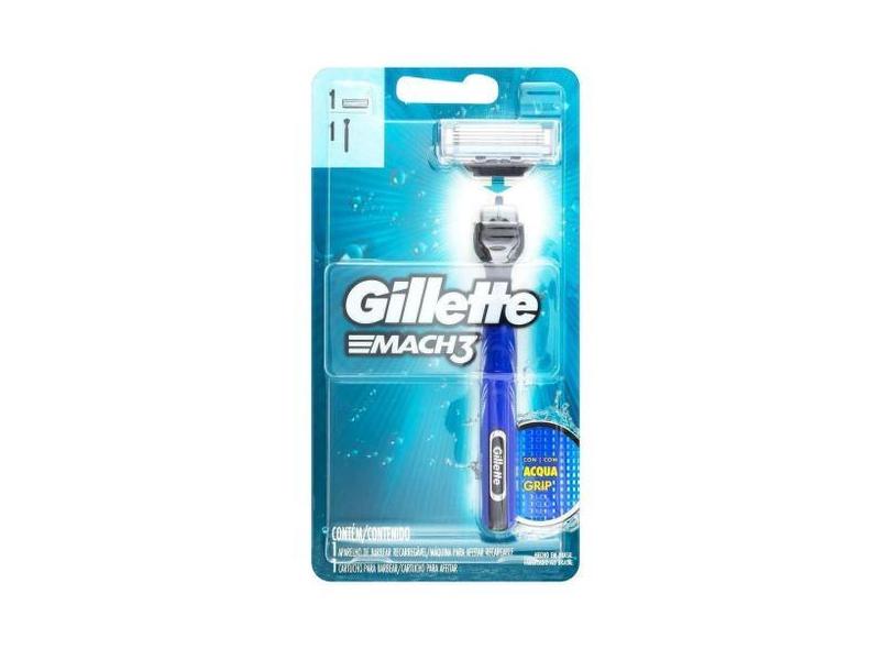 Aparelho recarregável e carga para barbear gillette mach3