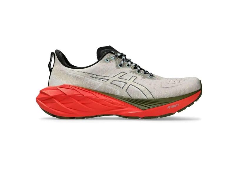 Tênis Asics Novablast 4 TR - Masculino - Cinza-Vermelho