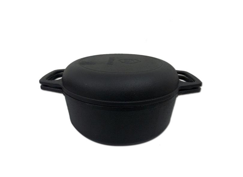 Caçarola De Ferro Duo C/tampa Frigideira 24 Cm Santana