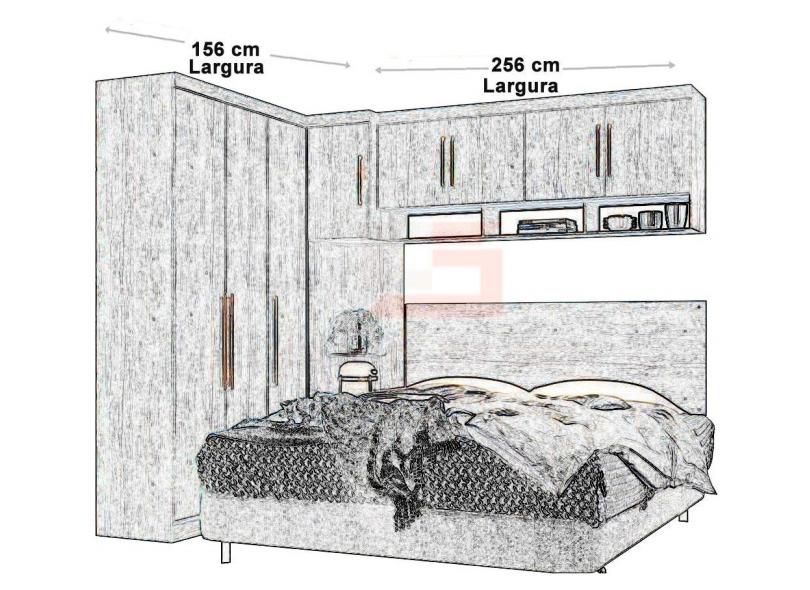 Guarda-Roupa Casal 8 Portas 3 Gavetas Modena CP3 Demóbile