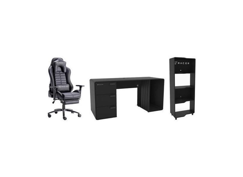 Cadeira Gamer XT Racer Reclinável Giratória + Mesa - Gamer Home + Esta