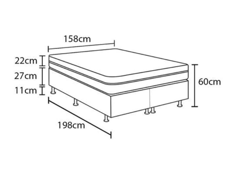 Cama Box Queen com Colchão Ômega Herval