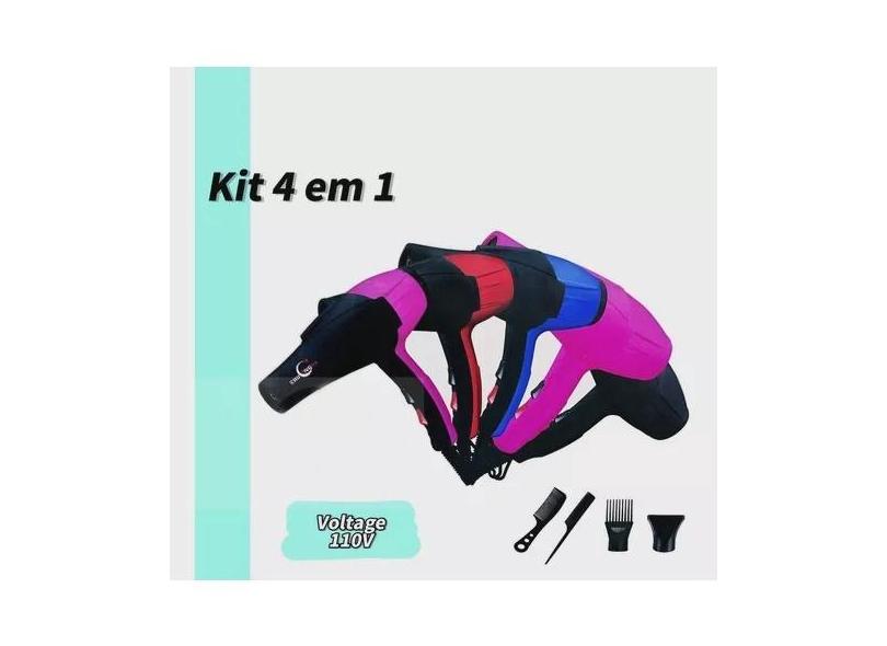 Secador De Cabelo Turbo Profissional 6000w 4 Em 1 110v