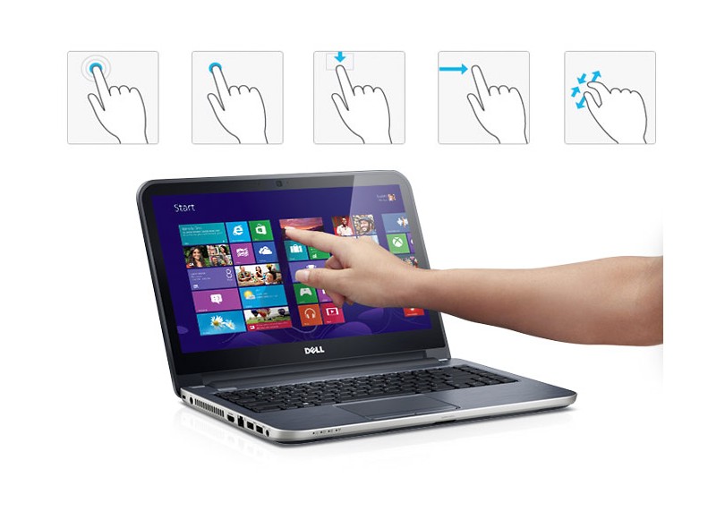 Notebook Dell Inspiron Intel Core i7 4500U 4ª Geração 8 GB de RAM HD 1 TB LED 14" Touchscreen Windows 8 Inspiron 14R