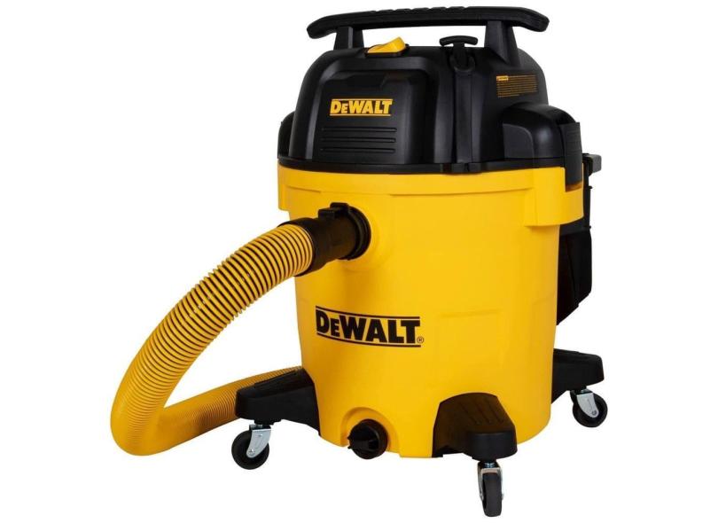 Aspirador de Pó e Líquidos 45,4L com Redução de Ruído, Resistente à Água e Design Compacto, 110V 300W, DEWALT DXV12PQTA, Amarelo