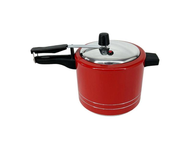 Panela De Pressão Antiaderente 4,5 Litros Alumínio - Vermelho