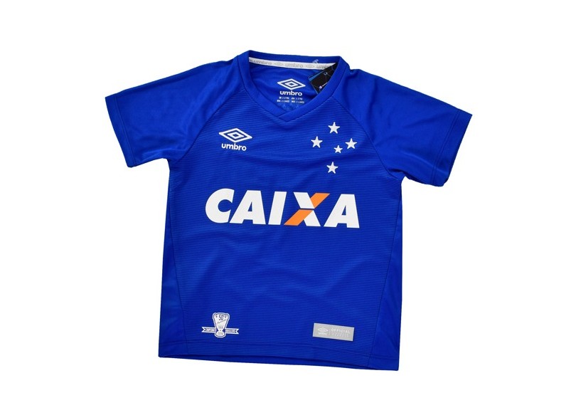 Camisa Torcedor infantil Cruzeiro I 2016 com Número Umbro