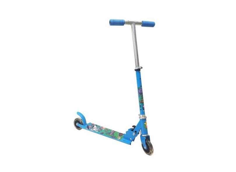 Patinete Azul Infantil Até 50Kg Dobravel Altura Ajustavel - Pop Brinqu