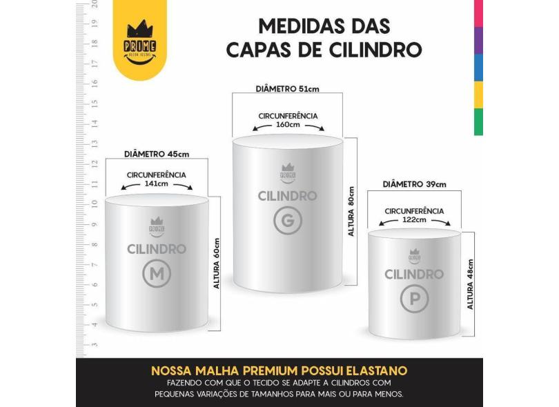 Kit Casado Pneus Trio Capa Cilindro Retangular Tecido
