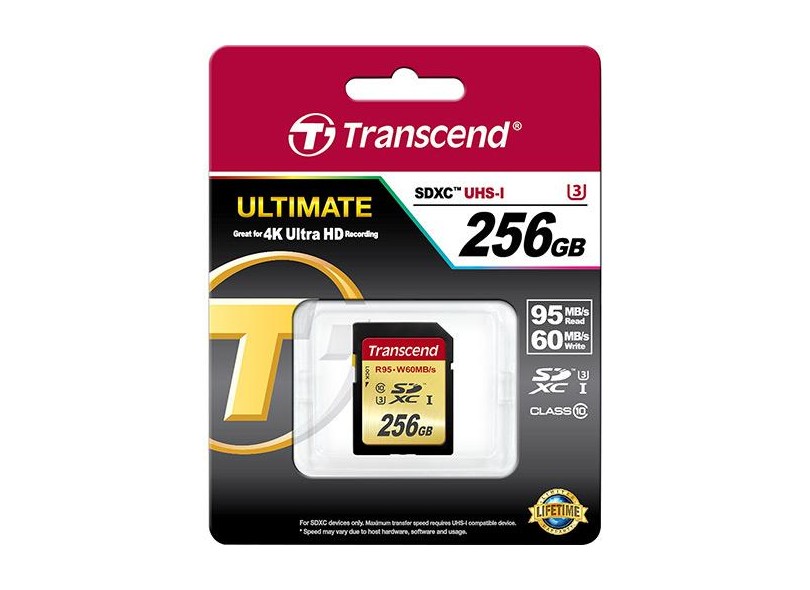 Cartão de Memória SDXC Transcend Ultimate 256 GB TS256GSDU3