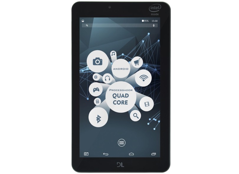 Tablet DL Eletrônicos 8.0 GB LCD 7 " Android 5.1 (Lollipop) X-Quad Pro