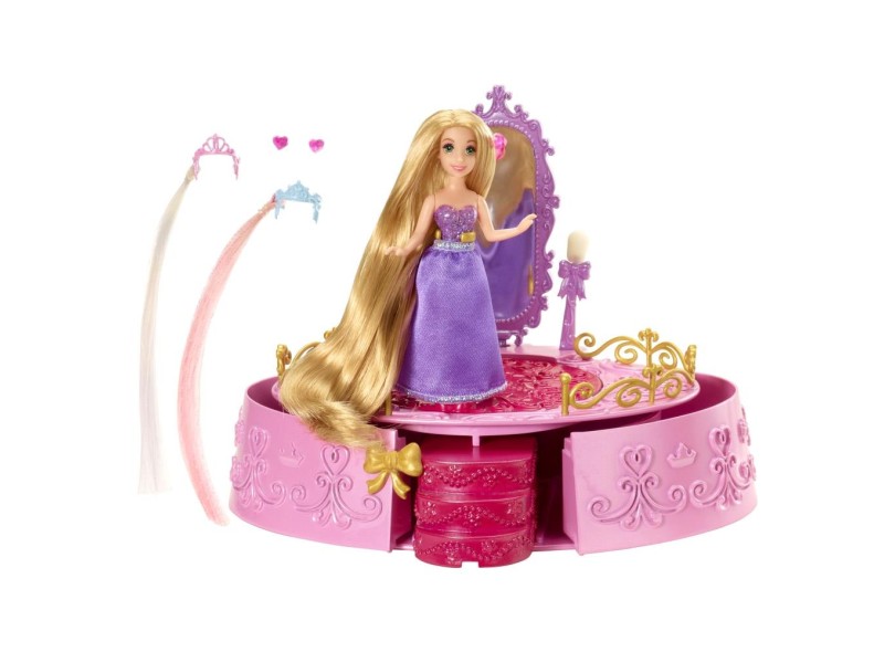 Boneca Disney Princesas Rapunzel Porta-Jóias Mattel