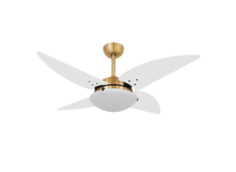 Ventilador de Teto Volare Dourado Quad Branco Luxuoso 220V