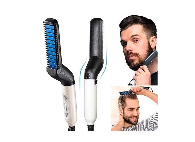 Prancha Pente Modelador Alisador Masculino Barba Cabelos - Kr Variedad