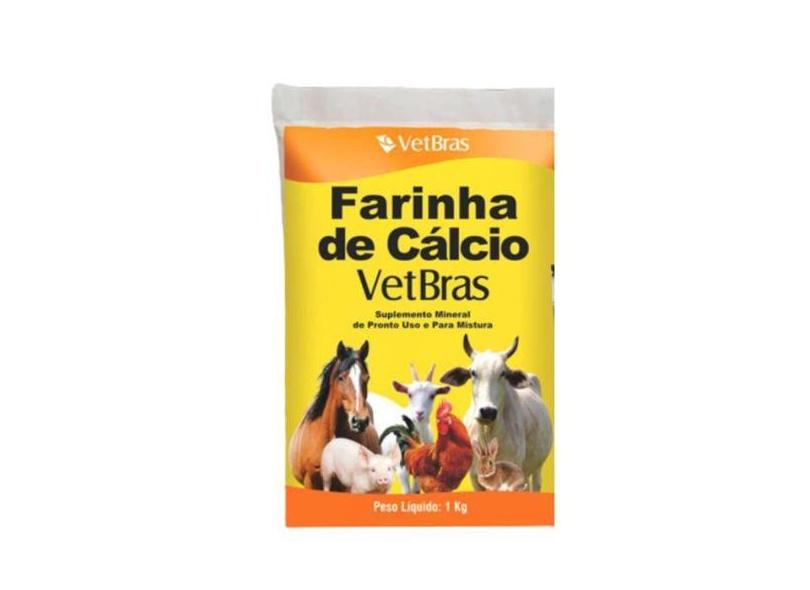 Farinha De Cálcio Suplemento Para Animais 1 Kg - Vetbras