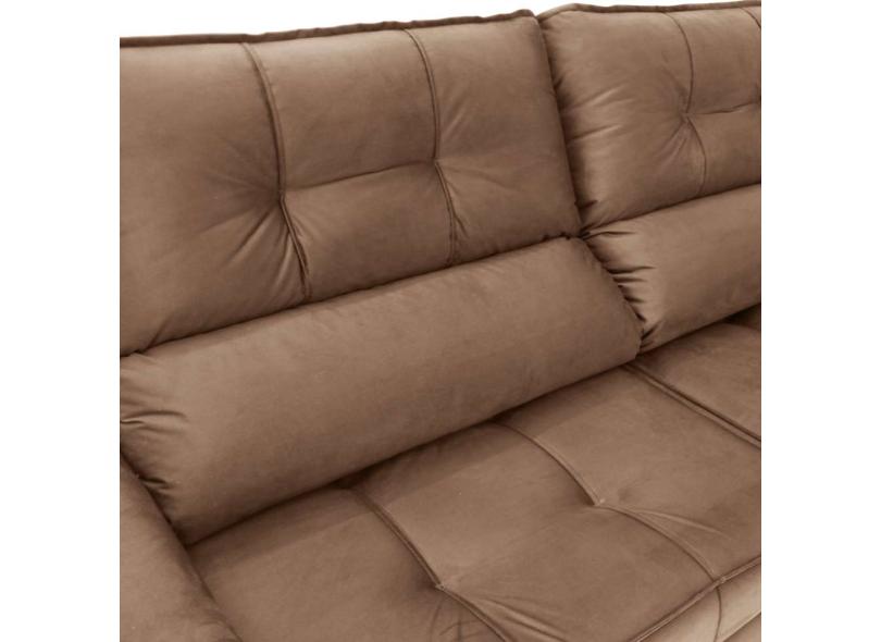 Sofá 3 lugares Reclinável Retrátil Suede Oppel I Mobly